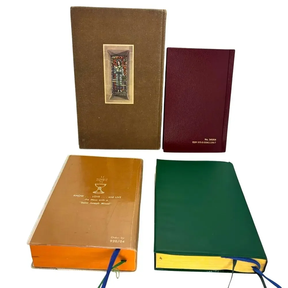 4 VTG Religious Books, Missal, Confirmation, Christian Theocracy, Catholic